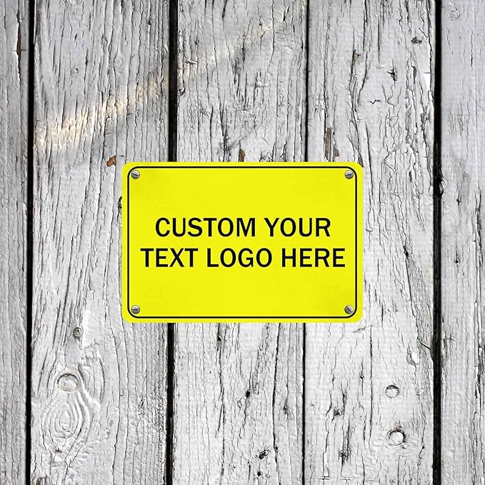 Custom Metal Signs, Personalize for Office, Home, Delivery - Your Image, Text, Photo, Pets, Kids Art - Made in USA