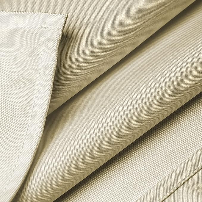 Lann's Linens - 10 Premium 90" x 156" Tablecloths for Wedding/Banquet/Restaurant - Rectangular Polyester Fabric Table Cloths - Beige