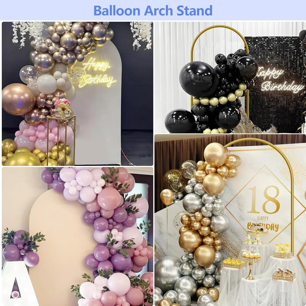 hemmotop metal arch backdrop stand and cover set, front angle view