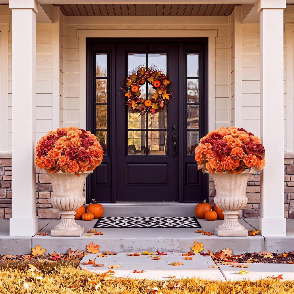 fall artificial flowers for outdoors uv resistant, faux, close-up detail