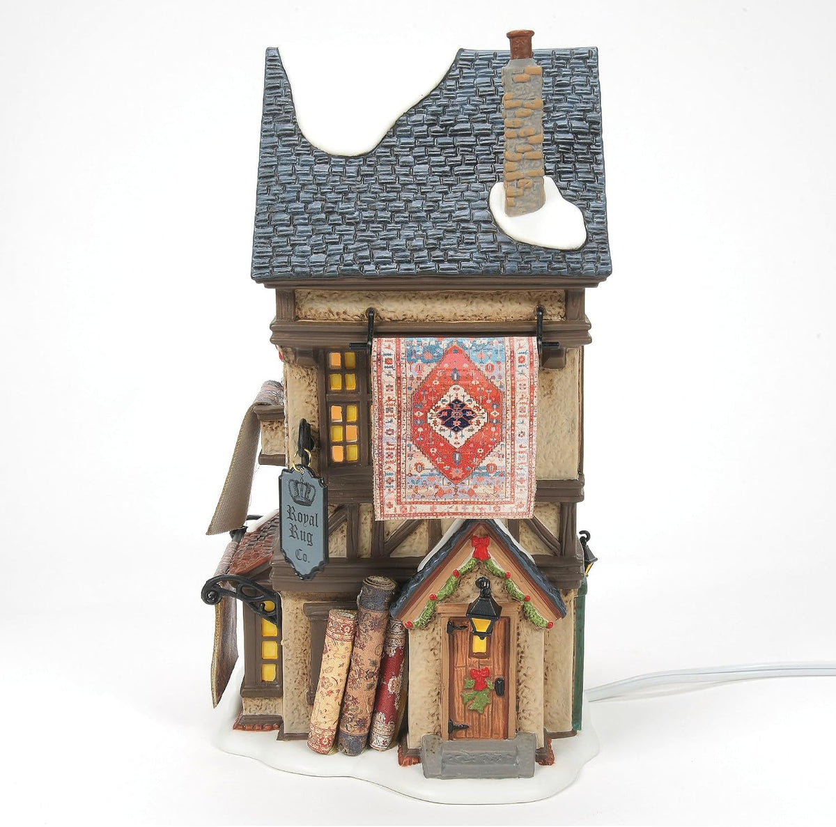 department 56 dickens village kingsford rug merchant shop, package contents
