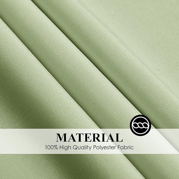 Round Tablecloth 132 Inch 2 Pack Sage Green Tablecloths Washable Decorative Linen Polyester Table Clothes Cover for Dining Table Banquets Buffet Parties and Wedding