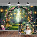 5x3ft Purple Flower Wedding Photography Backdrop Lavender Floral Enchanted Forest Fairytale Bridal Backdrop Anniversary Birthday Baby Shower Girl Party Banner Photo Booth Props Wonderland Background