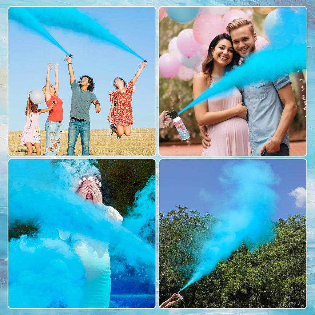Gender Reveal Fire Extinguisher, 2 Pack Gender Reveal Ideas Gender Reveal Party Decorations Baby Girl Boy Reveal Party Ideas Gender Reveal Decor (Blue, Small)