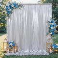 20x10FT Silver Sequin Backdrop - 4 Panels 5x10FT Wrinkle-Free Glitter Drapes for Weddings, Parties & Events