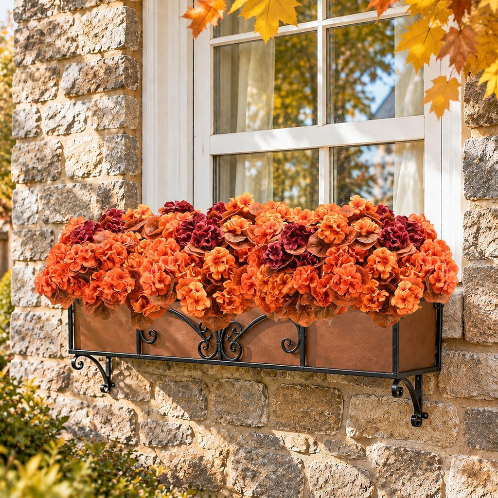 fall artificial flowers for outdoors uv resistant, faux, side view