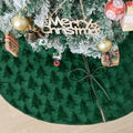AVOIN colorlife Green Pine Faux Fur Soft Plush Christmas Tree Skirt 36 Inch | Split Slit Design, Rope Ties, Perfect 4-6 ft Trees Compatibility, Base Cover, Mat for Gifts