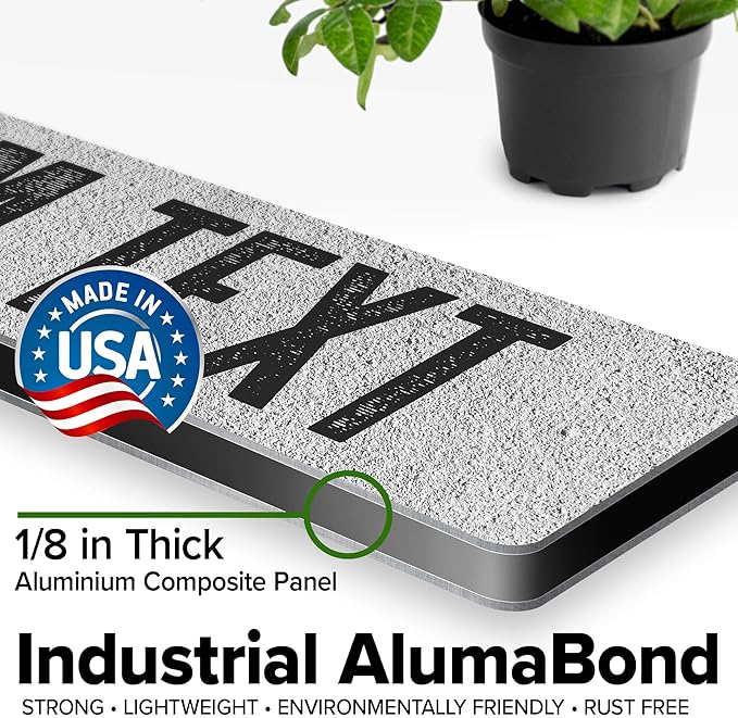 Custom Sign, Custom Street Sign, 11 Font Colors, 13 Font Styles, 4 Hole Options, 22 Sizes, 3x12 Inches, Rust Free DiBound, Fade Resistant, Made in USA by My Sign Center (Concrete)