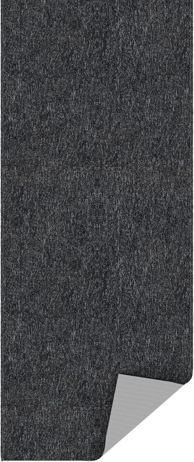 Ottomanson 2'7" x 30' Ultra-Thin Hallway Runner Rug - Durable Non-Slip Carpet for High-Traffic Areas - Fits Under Doors for Seamless Entry - Ideal for Kitchen, Entryway, Bedroom & Living Room, Black