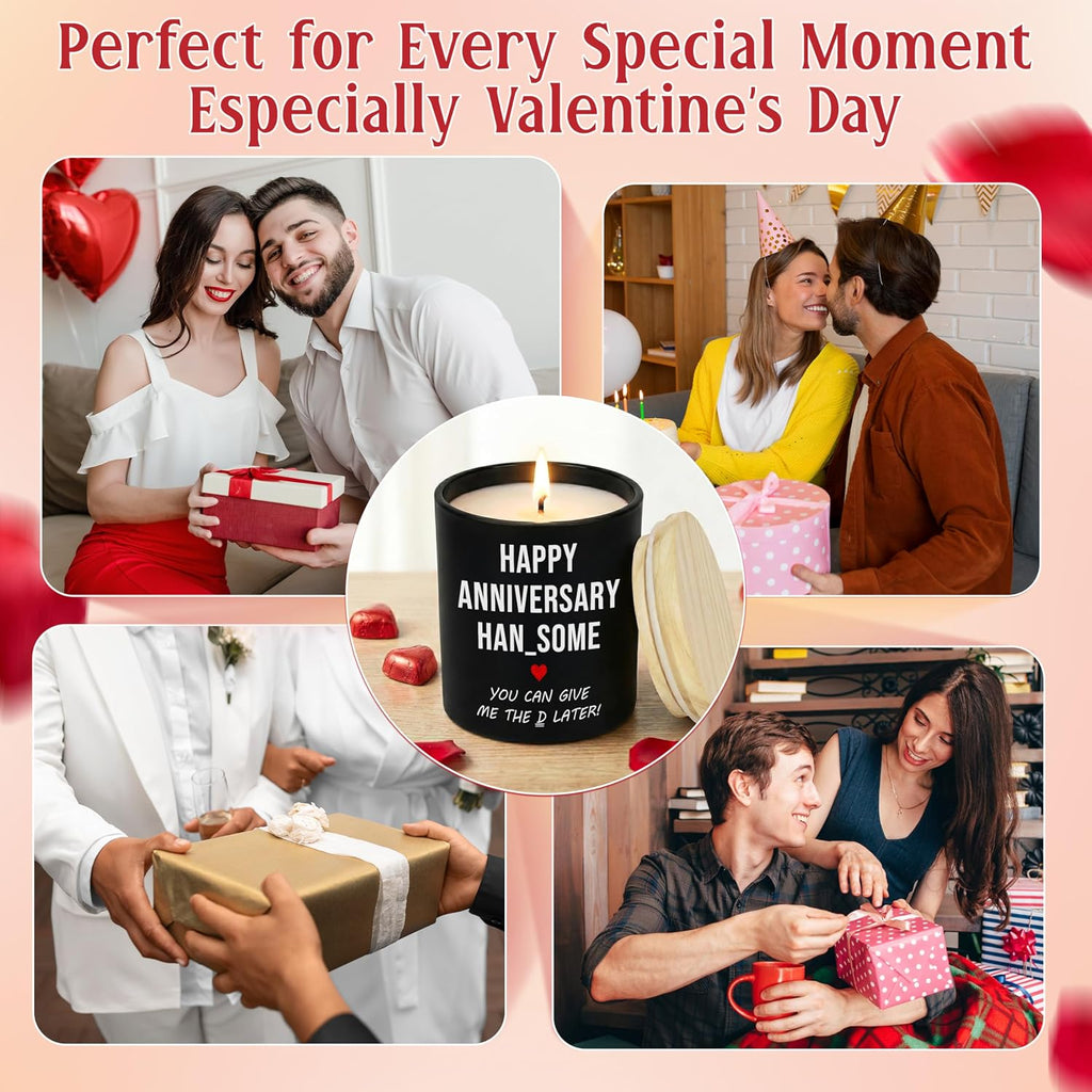 GAUDORA Funny Gifts for Him - Long Lasting Vanilla Lavender Scented Candle 10oz - 1 Year 10 Year 30th 50th Anniversary Wedding Gifts for Men Husband Him Boyfriend from Her Girlfriend Wife