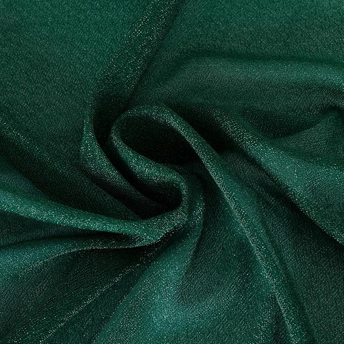 Fall Emerald Green Wedding Arch Draping Fabric 1 Panel 29" × 20FT Sheer Drapes Outdoor Curtain for Wedding Ceremony Baby Bridal Shower Arch Ceiling Backdrop Decor