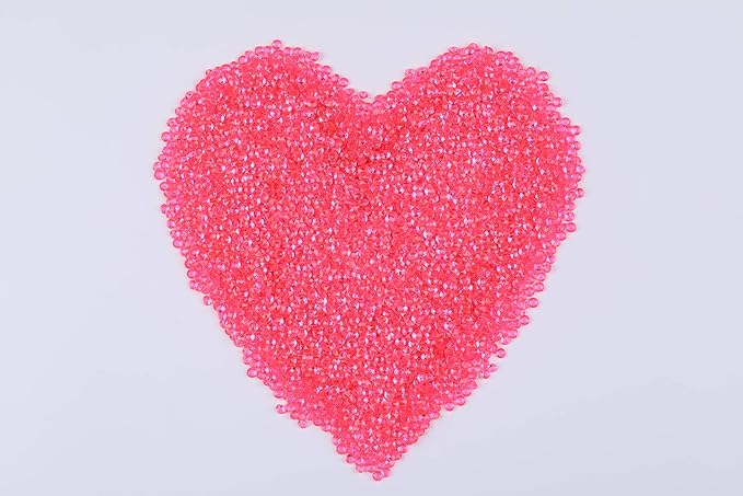 10000 pcs/Pack Wedding Table Scatter Confetti Crystals Acrylic Diamonds Vase Fillers 4.5 mm Rhinestones for Wedding, Bridal Shower, Vase Beads Decorations (Hot Pink)