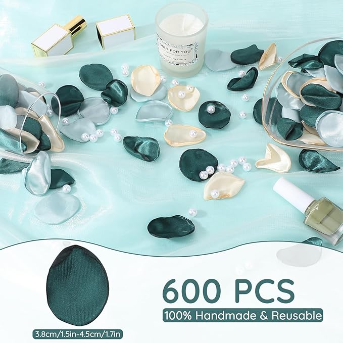 Suream 600PCS Silk Rose Petals, Mixed Color Artificial Flowers Petals, Artificial Rose Petals for Wedding Centerpiece Table Decorations, Fake Petals for Wedding Table Party Favors Decor