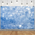 YongFoto Silver Blue Glitter Backdrop 20x10ft Silver Light Spots Blue Sequin Bokeh Photography Background Birthday Bridal Shower Wedding Photography Background Party Banner Portraits Photoshoot Props