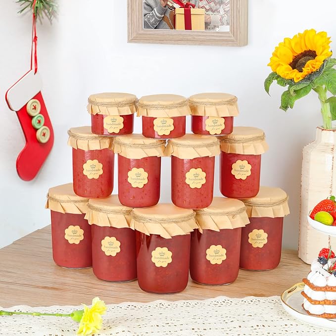 ComSaf Wide Mouth Mason Jars 16oz - 8 Pack, Pint Mason Jars with Lids and Seal Bands, Glass Canning Jars for Pickling, Jam, Jelly, Honey, Salad, Desert, Shower Wedding Favors, DIY Candles Decor