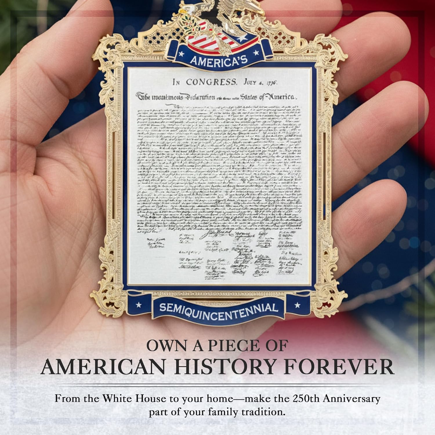 Official Commemorative Ornament of America’s 250th Anniversary | 2026 White House Christmas Collection