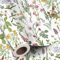 RUSPEPA 30" X 100' Wild Flower Wrapping Large Paper Roll for Women Girls, Jumbo Roll, Elegant Floral Design Gift Wrap Perfect for Birthday, Bridal Shower, Spring, Wedding, Mother's Day