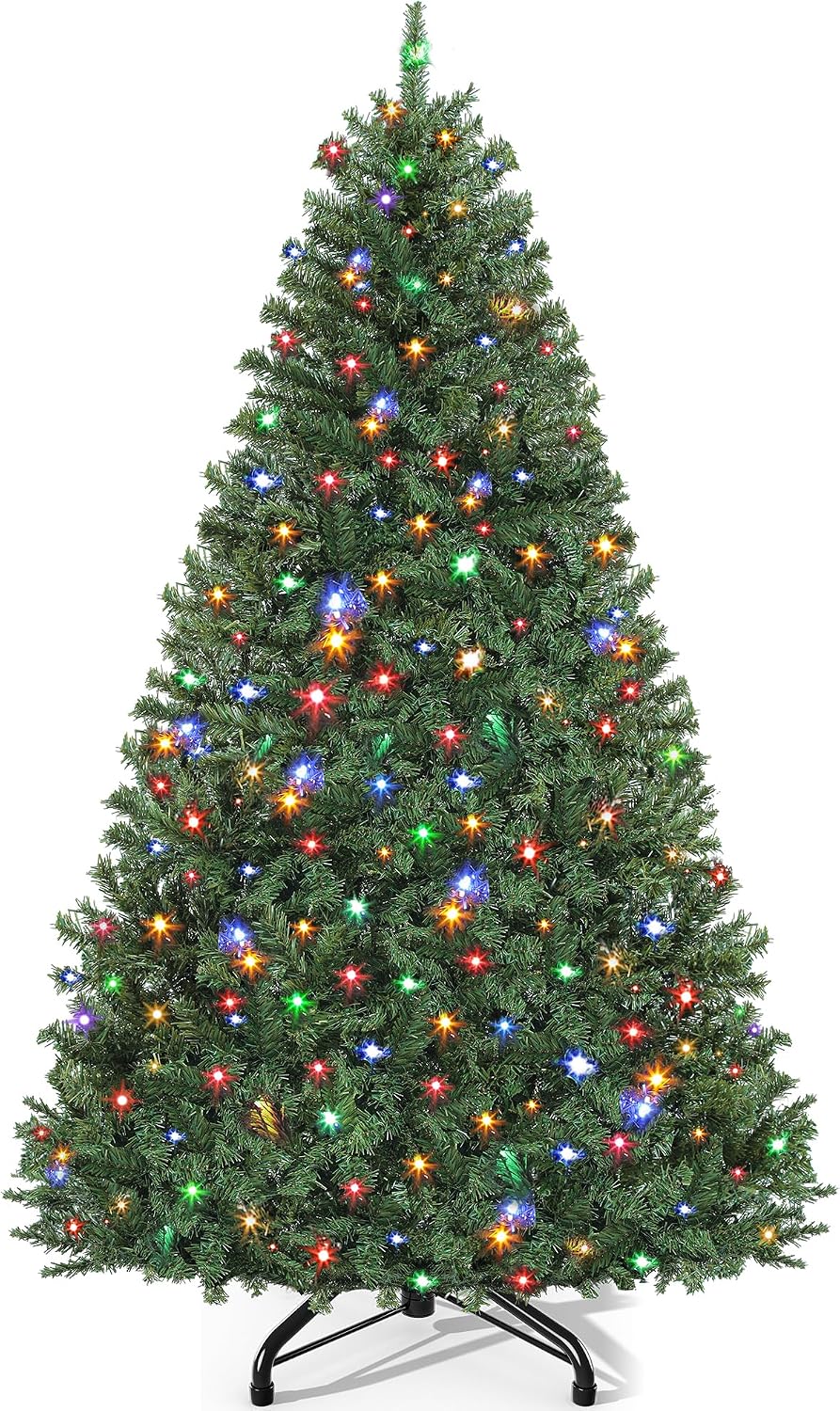 dwvo 6ft pre-lit artificial christmas tree green 1000 on a desk or shelf