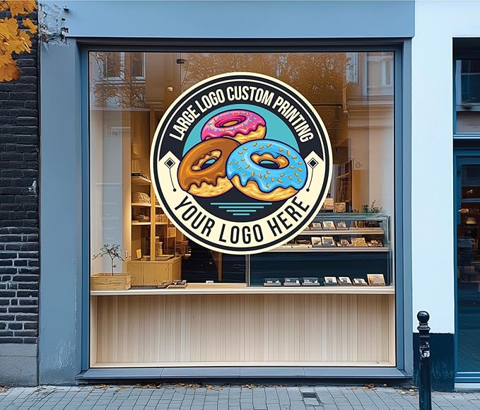 Large Custom Vinyl Decals – Full Color Personalized Sticker Decals Printing | Custom Business Logo Stickers for Windows, Stores, Walls, Doors, Cars, Trucks, Windshield, & More