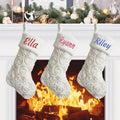 Personalized Christmas Stockings,20" Faux Fur Christmas Stocking with Gold Sequin with Customized Name for Christmas Decoration(1Pack)