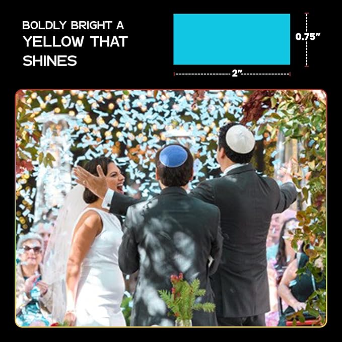 Ultimate Confetti, Turquoise Color Biodegradable Confetti - Rectangular Fluttering Tissue Paper Confetti for Cannon and Launcher use – Best for Wedding, Parties, Concerts and Live Events - 1 lb, 16 oz