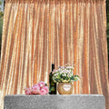 JYFLZQ Rose Gold Sequin Backdrop Curtains 10ft x 10ft 1 Panel Glitter Photo Booth Backdrops Sparkly Photography Background Drapes for Parties Wedding Bridal Showers…
