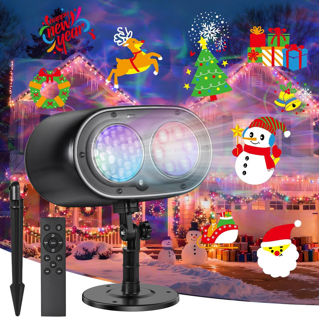 2025 upgrade no slides christmas projector lights outdoor, main product view