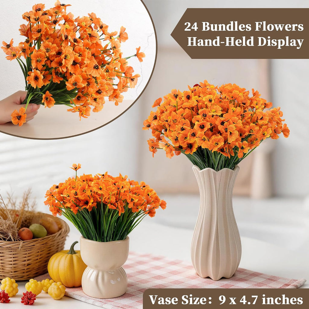 coloplay artificial mums for outdoors, 24 bundles fake, side view