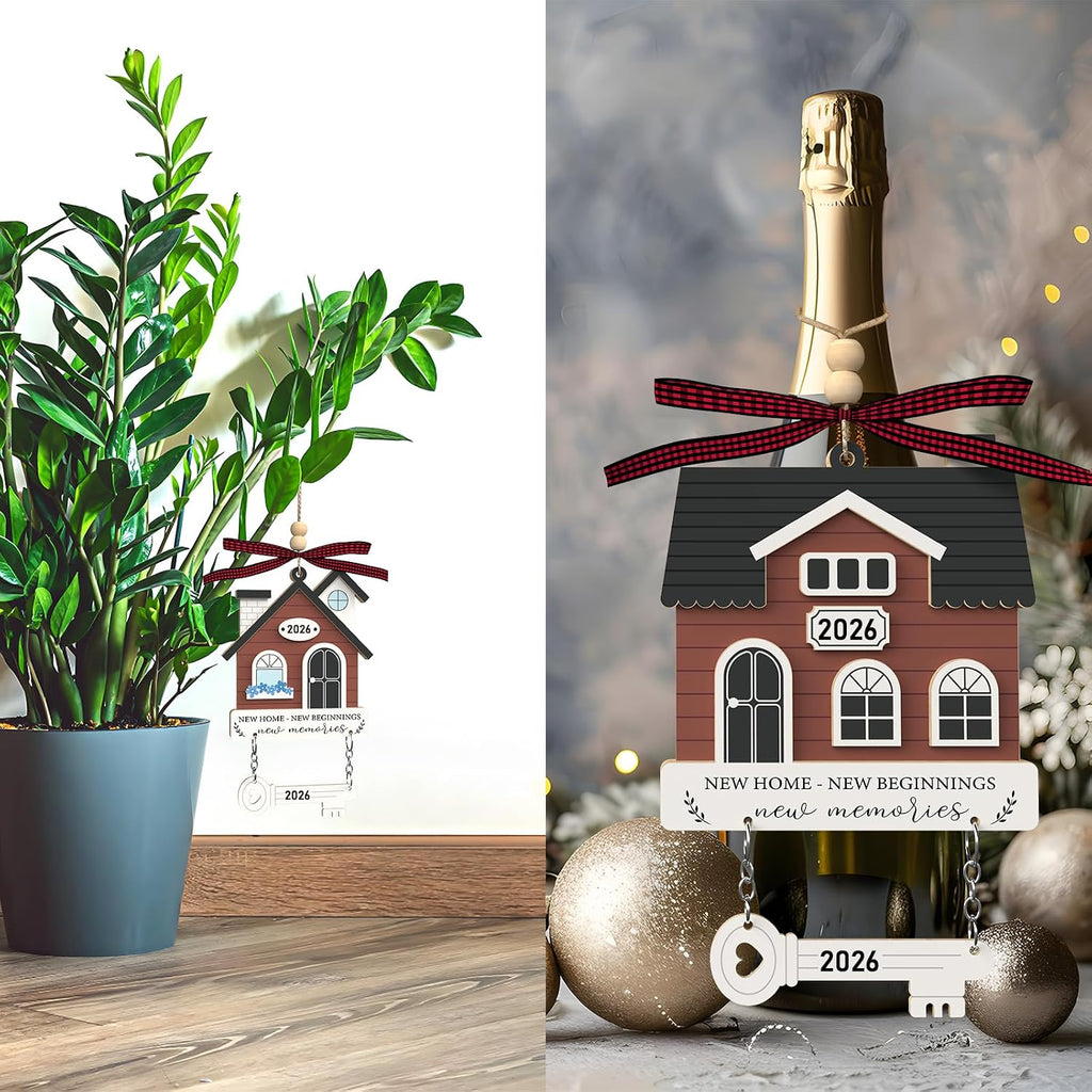 House Warming Gifts New Home - Housewarming Gifts for New House - Housewarming Gift Presents for Women, Couple - New House New Beginning -New House Owners Gift Ideas - Wooden Home Ornament 2026
