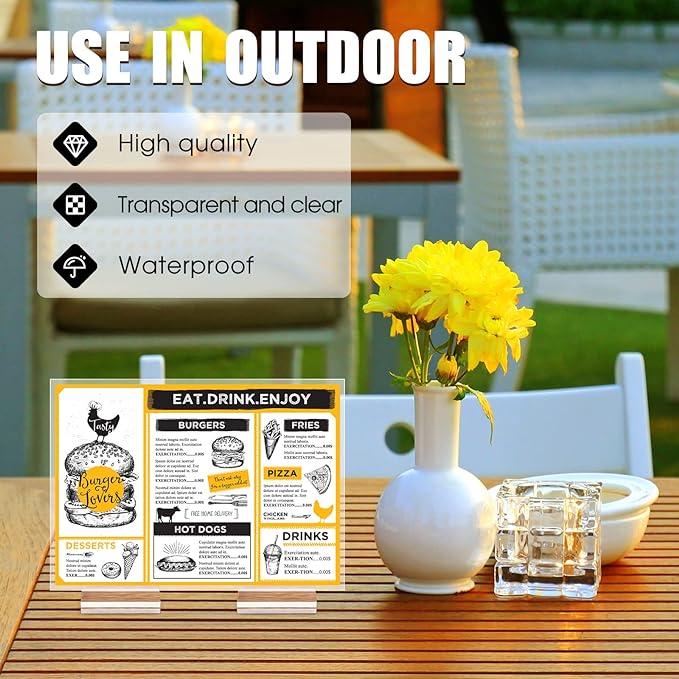 Blulu 60 Pieces Acrylic Place Card Holders 2 Inch Clear Stands Base with 3 mm Card Slot Numbers Display Table Sign for Wedding Exhibition Office Cafe Restaurant Photo Menu Meeting Table Decorations