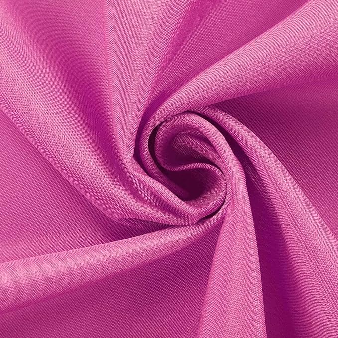 Efavormart Round Tablecloth, 108 Inch Stain & Wrinkle Resistant Washable Table Cloth, Decorative Polyester Fabric Table Cover for Banquet, Wedding, Dining- Fushia