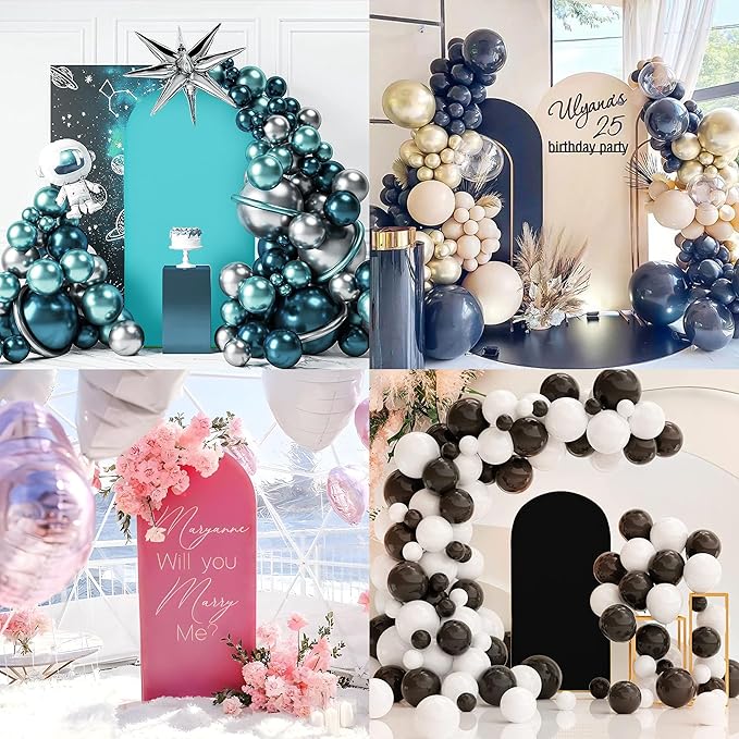 Wedding Arch Cover 7.2FT 6.6FT 6FT Arch Backdrop Cover Spandex Fitted Arch Cover for Round Top Chiara Backdrop Stand Covers for Wedding Birthday Party Baby Shower Banquet Ceremony Decoration