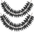 5.91 ft black halloween cedar pine garland, realistic, main product view