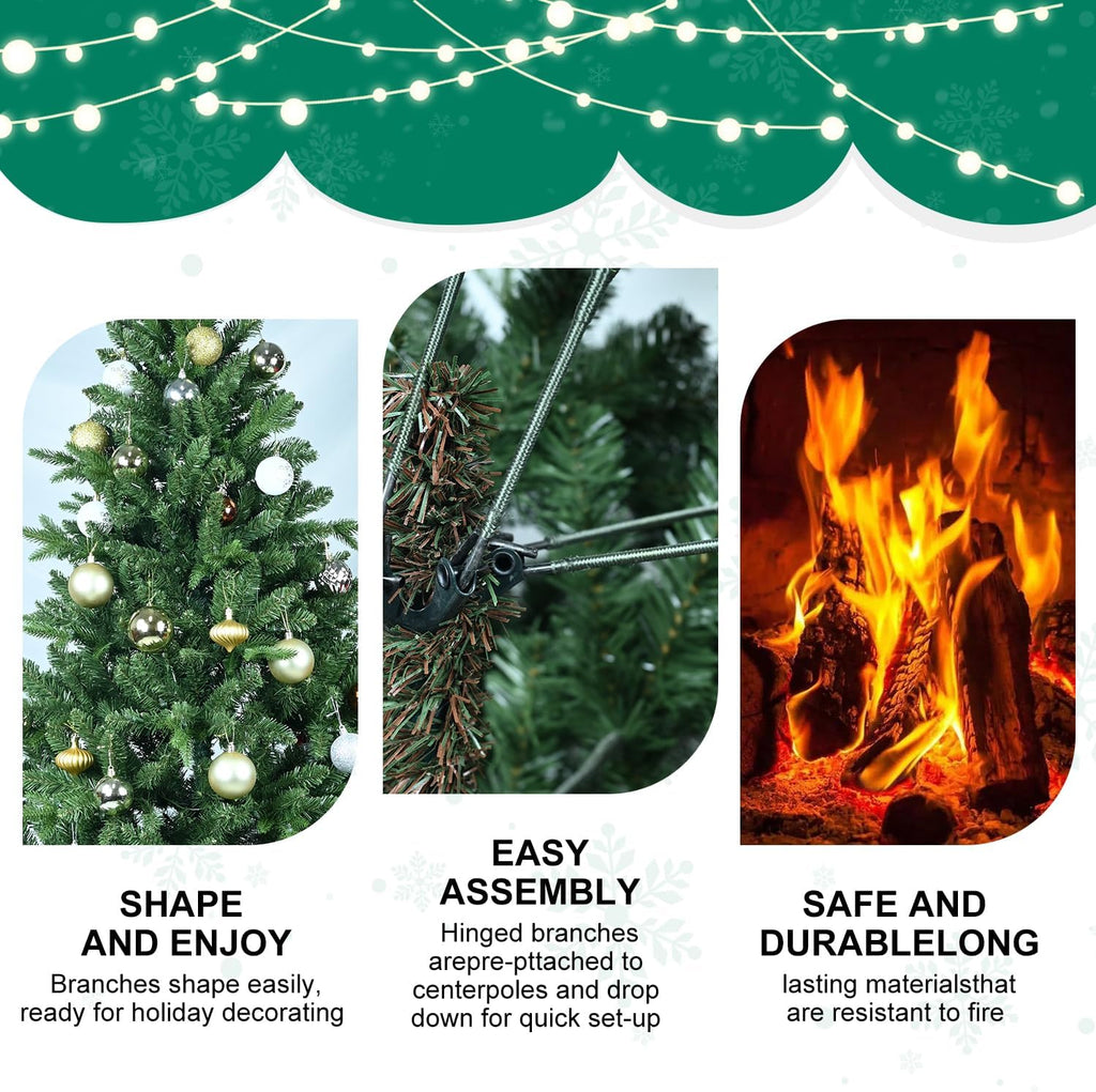 treepool 6ft unlit artificial christmas tree, 1720 pe/pvc, package contents