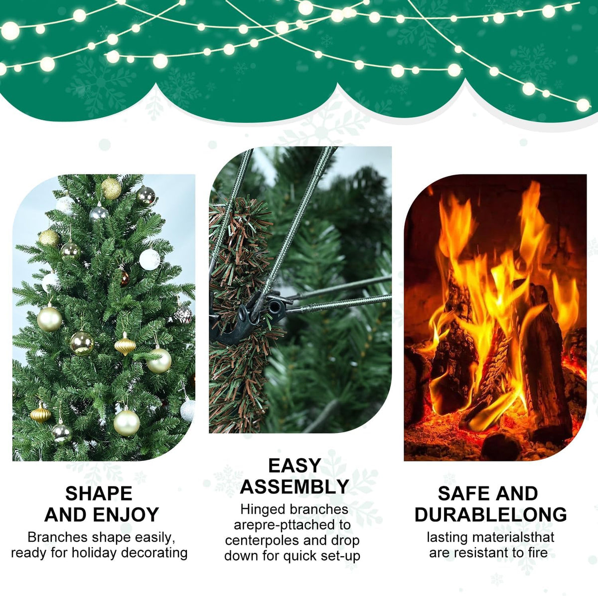 treepool 6ft unlit artificial christmas tree, 1720 pe/pvc, package contents