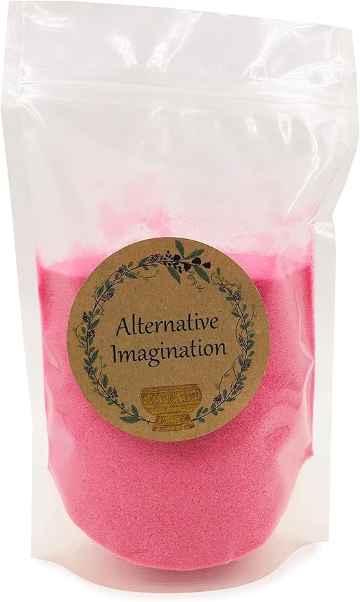 Pink Sand - Fine Colored Sand for Ritual Use, Zen Gardens, Incense Burners, Smudging Bowls, Unity Ceremonies, Mandalas, Spiritual Practices, Arts & Crafts by Alternative Imagination (1 Pound)