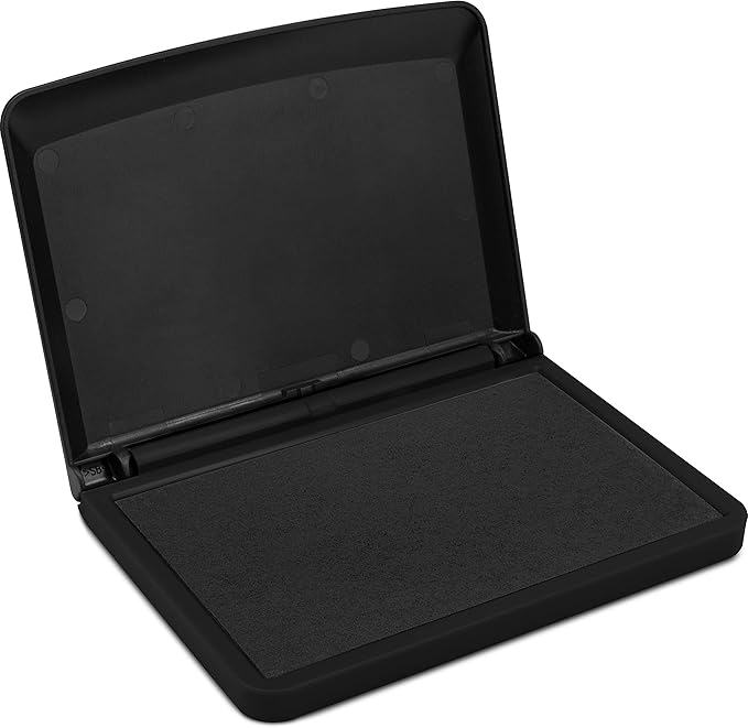 MaxMark Large Black Stamp Pad - 2-3/4" by 4-1/4" - Premium Quality Felt Pad