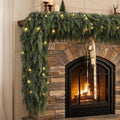 9ft pre-lit cedar christmas garland with lights, real, main product view