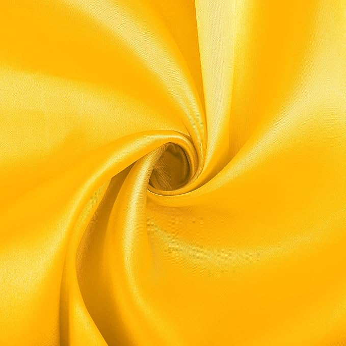 ANECO 12 Pieces Satin Napkins Soft Dinner Napkins Square Table Napkins 17 x 17 Inches for Restaurant Weddings Party Dinner Decoration (Pastel Yellow)
