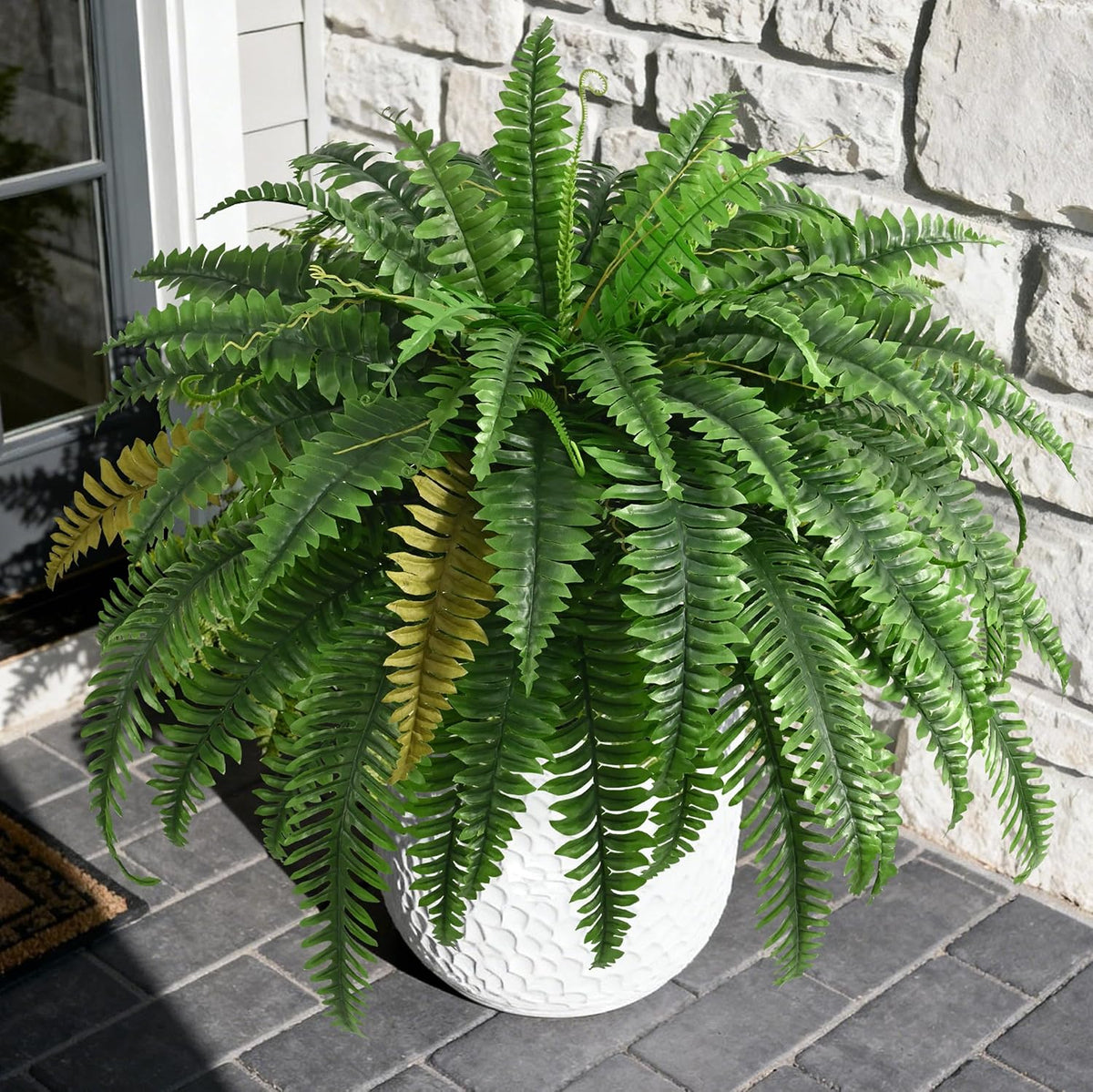 45in fake ferns- large artificial plants outdoor, uv shown in use