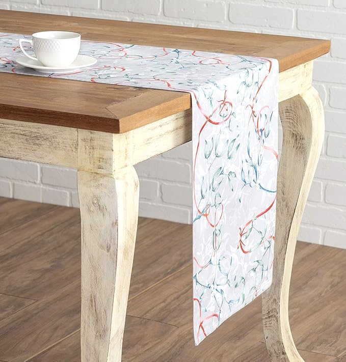 Maison d' Hermine Table Runner 100% Cotton Single Layer Table Runners 72 inches Long for Thanksgiving Christmas Decorations Home Kitchen Dining Party Wedding (Enora, 14.5" x 72")