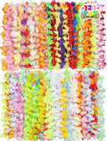 120PCS Hawaiian Leis Party Decorations, Leis for Luau Party Decor, Hawaiian Lei Colorful Tropical Theme Silk Flower Bulk, Flower Garland Summer Pool Birthday Favors Supplies Accessories ﻿