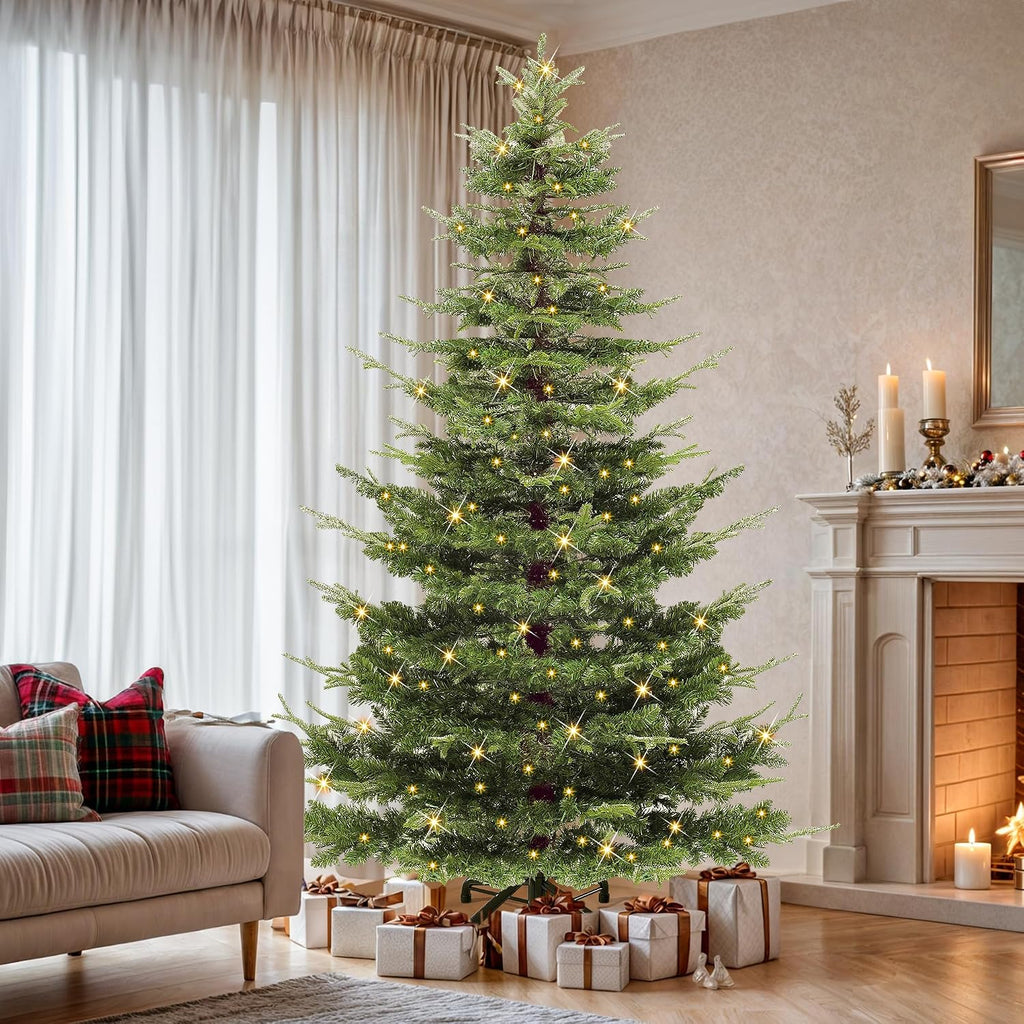 yitahome 6.5ft prelit aspen fir crystal-decorated christmas tree, view 9