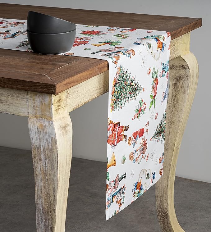 Maison d' Hermine Table Runner 100% Cotton Single Layer Table Runners 108 inches Long for Thanksgiving Christmas Decorations Home Kitchen Dining Party Wedding (Chromo, 14.5" x 108")