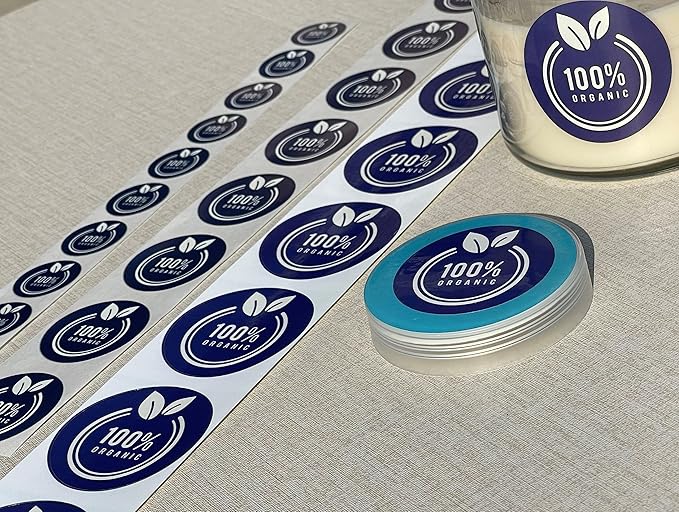 Custom Stickers Label Rolls, Build Your Own Stickers/Labels Any Design Premium Gloss BOPP Custom Sticker, Personalized Stickers for Business Logo, Custom Printed Sticker Labels 50+