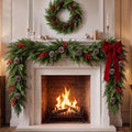 realistic christmas cedar garland decor - 9ft real, main product view