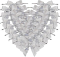 50pcs 3-1/2" Metallic Silver Glitter Ribbon Bows with Twist Ties for Gift Wrapping Packing Christmas Big Bows for Holiday Decoration (Silver)