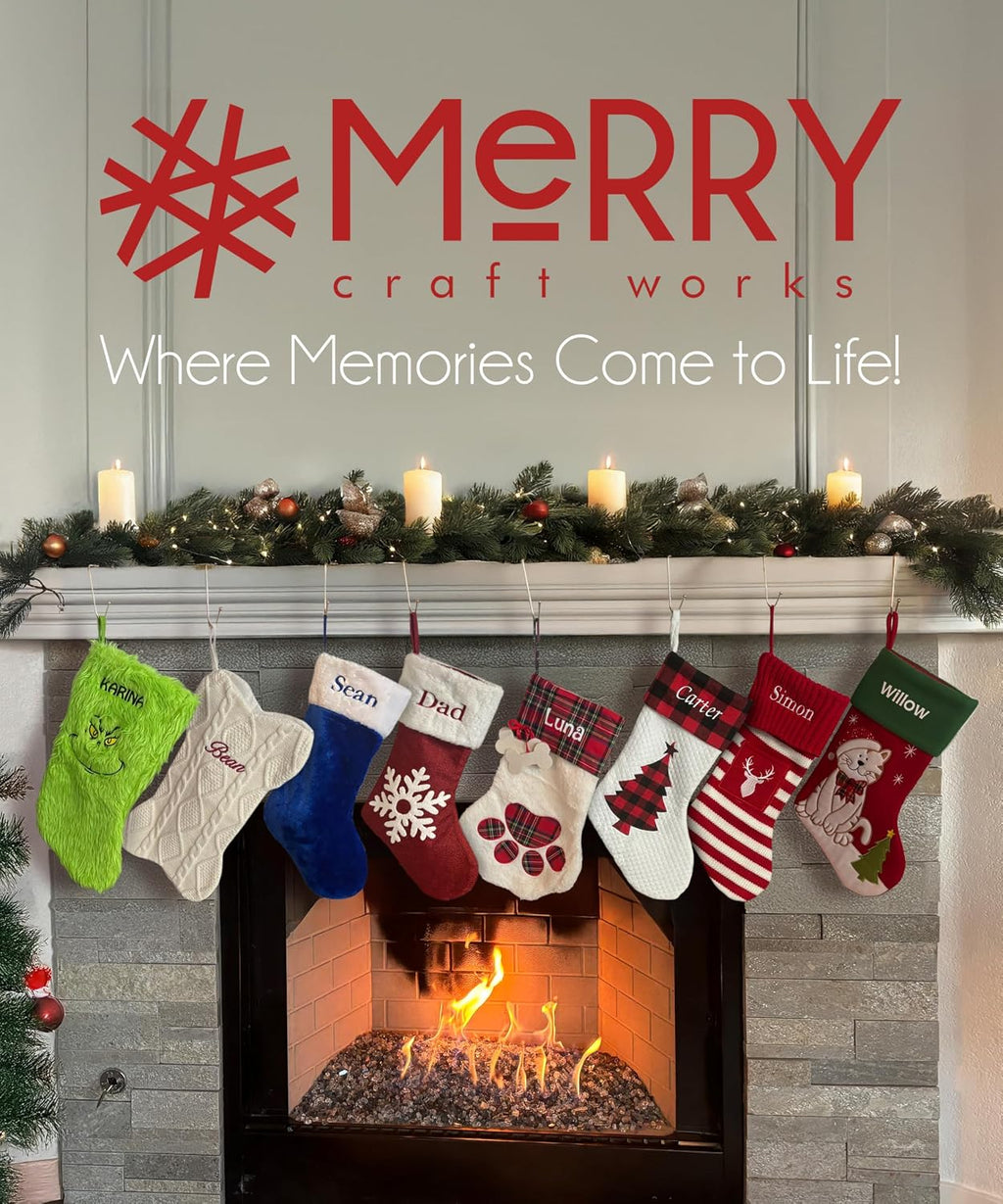 Custom Plush Paw Christmas Stockings with Pet Name, Personalized Dog Cat Paw Stockings Embroidered for Family Decorations 2026 Xmas Gift, 1 Pack