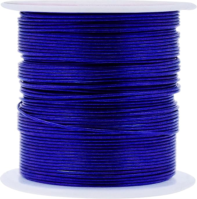 Mandala Crafts 20 Gauge Anodized Aluminum Craft Wire for Jewelry Making - 450 FT Colored Flexible Silver Copper True Blue Brown Red Kelly Green Wire - Bendable for Bonsai Armature Crafting Sculpting