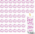 50 PCS Artificial Floating Beads for Centerpieces Vases, Rosered 8+3mm String Beads for Wedding Party Faux Pearl String for Decorating, String Pearls for Crafts Vase Filler